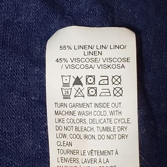 Lucky brand linen cap sleeve top style 7W82360 - Picture 5 of 6